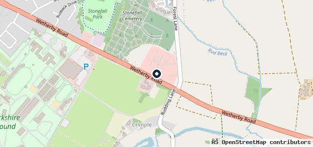 Map showing the location of Marshall Honda Harrogate