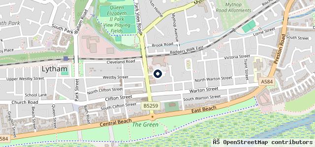 Map showing the location of Marc's Garage