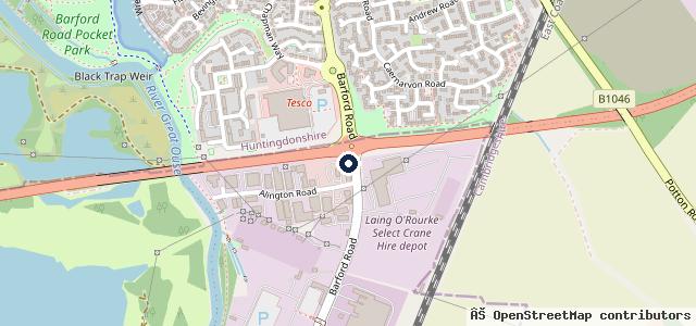 Map showing the location of Marshall BYD St Neots