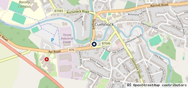 Map showing the location of Halfords McConechys Cumnock Autocentre