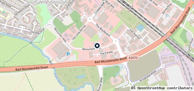 Map showing the location of Mercedes-Benz of Ashford