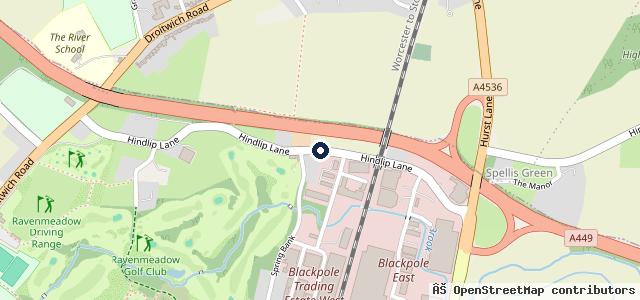 Map showing the location of Mercedes-Benz of Worcester