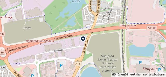 Map showing the location of Mercedes-Benz of Peterborough