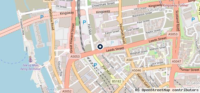 Map showing the location of Mercedes-Benz and smart of Liverpool