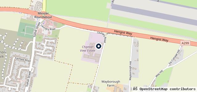 Map showing the location of Minster Mot & Service Centre