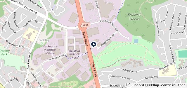 Map showing the location of Moss House Garage