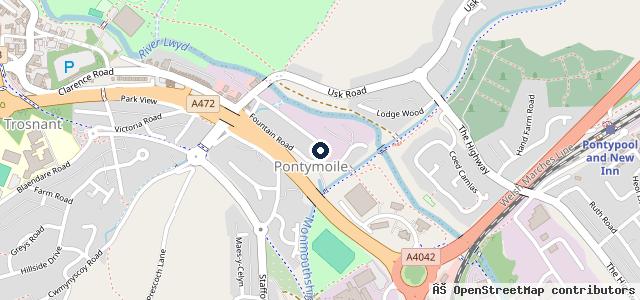 Map showing the location of New Inn Gearbox Centre