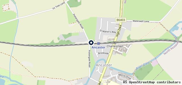 Map showing the location of A C Williams