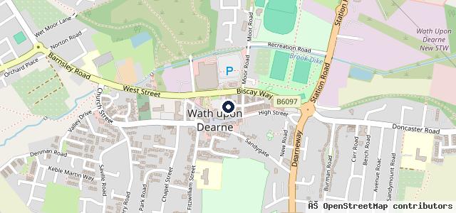 Map showing the location of Northside Garage