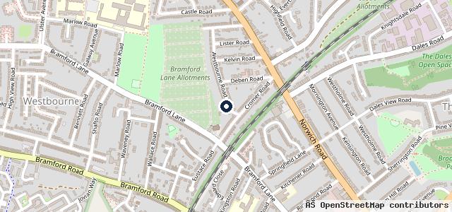 Map showing the location of Offton Motors