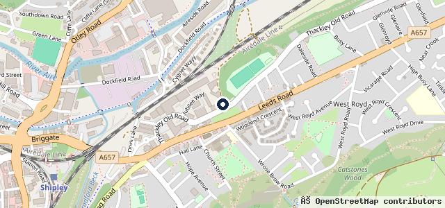 Map showing the location of Old Road Garage