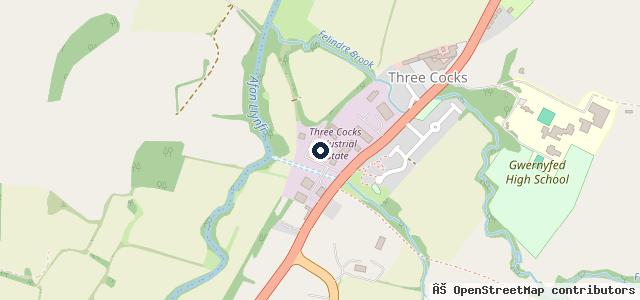 Map showing the location of Glasbury Car Repairs
