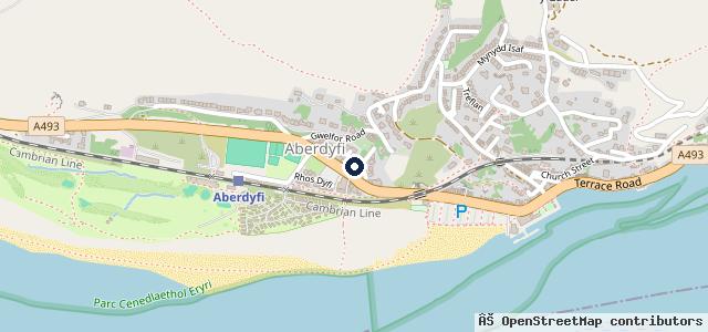 Map showing the location of Penrhos Service Station