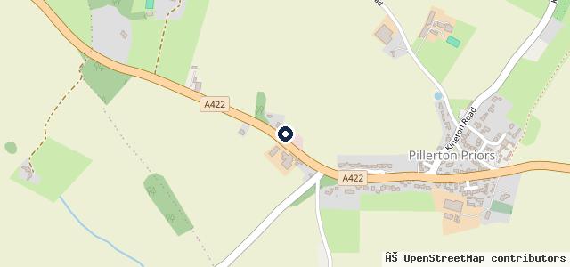 Map showing the location of Pillerton Garage