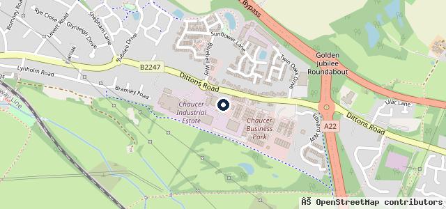 Map showing the location of Tyres Direct Polegate LTD