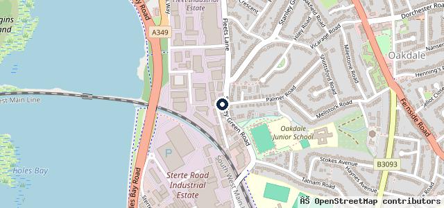 Map showing the location of Poole Moto