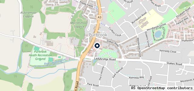 Map showing the location of Purbrook Garage Services