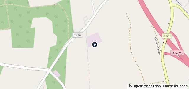 Map showing the location of R C Dalgliesh