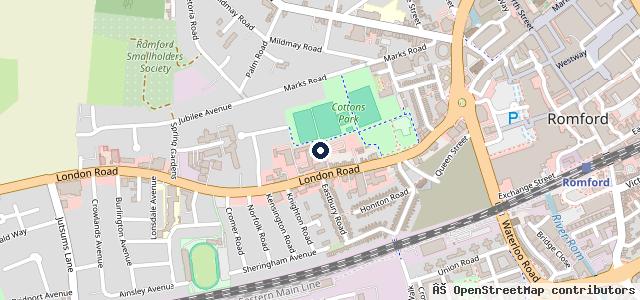 Map showing the location of Stellantis &You Peugeot Romford