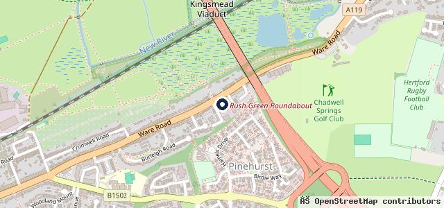 Map showing the location of Roy Carter