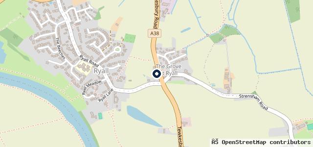 Map showing the location of Ryall Garage
