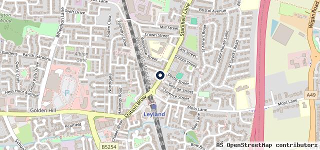 Map showing the location of Perrys Preston Vauxhall
