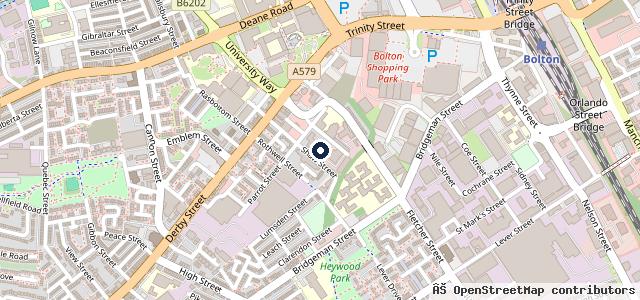 Map showing the location of Shaw Street Garage