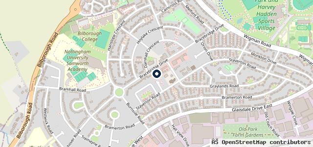 Map showing the location of Sheppards Wood Service Station