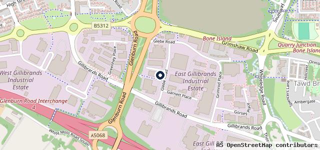 Map showing the location of Skelmersdale Tyre Services