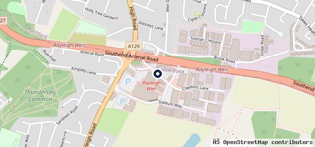 Map showing the location of Southend Audi