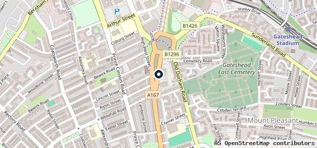 Map showing the location of Citroën Sherwoods Gateshead