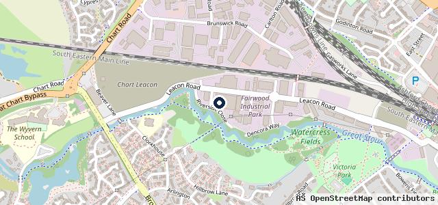 Map showing the location of SAGA Truck and Van - Mercedes-Benz Ashford