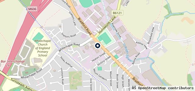 Map showing the location of Stoneacre Cleckheaton Bradford Road