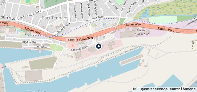 Map showing the location of Swansea Audi
