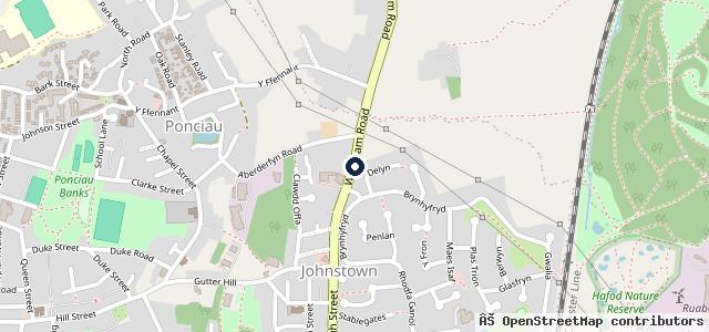 Map showing the location of Tan-Y-Clawdd Motors