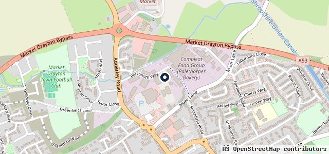 Map showing the location of Talbot Garage