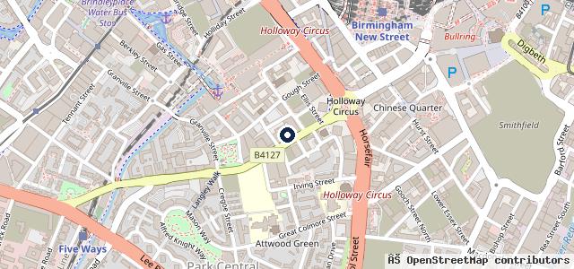 Map showing the location of Kwik Fit