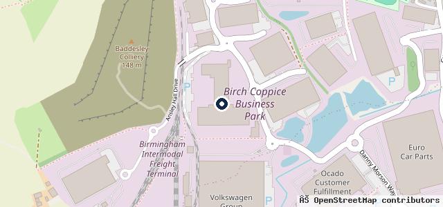 Map showing the location of UPS Tamworth