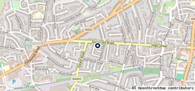 Map showing the location of New Pooles Lodge