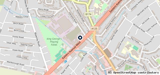 Map showing the location of Endeavour Volvo Cars Romford