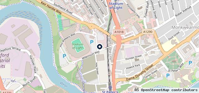 Map showing the location of Wearside Audi