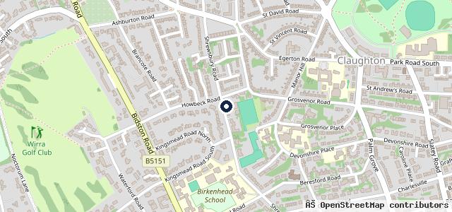 Map showing the location of Wirral Automotive Services