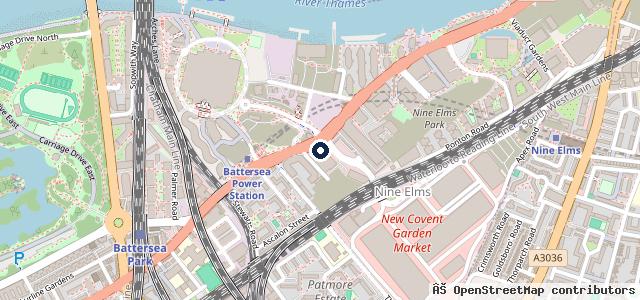 Map showing the location of BMW Battersea