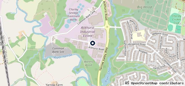 Map showing the location of Bugle Inn Garage
