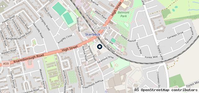 Map showing the location of Stoneacre Harrogate Broughton Way