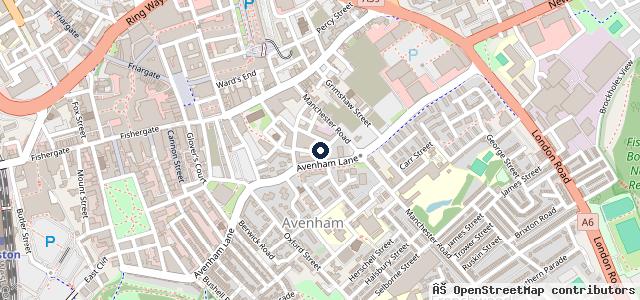 Map showing the location of Oak Street Tyres