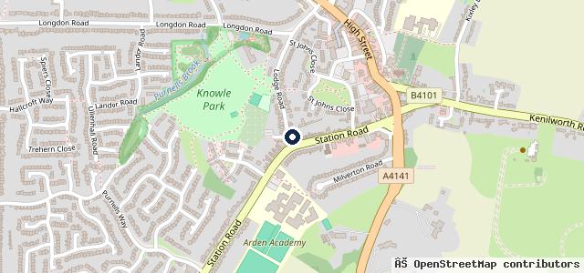 Map showing the location of Plume Tyres Service