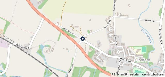 Map showing the location of New Road Service Station