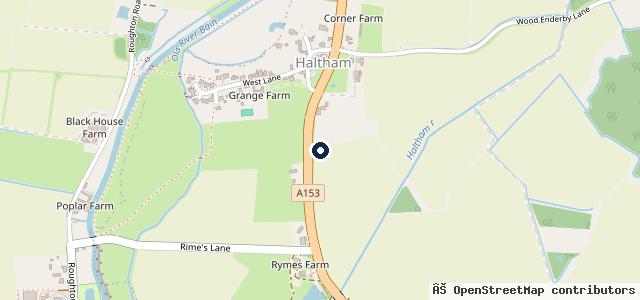 Map showing the location of Haltham Garage