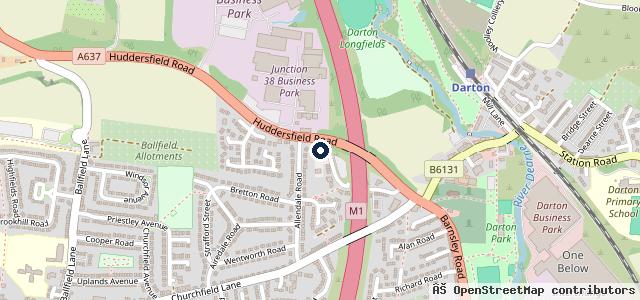 Map showing the location of Darton AutoCare